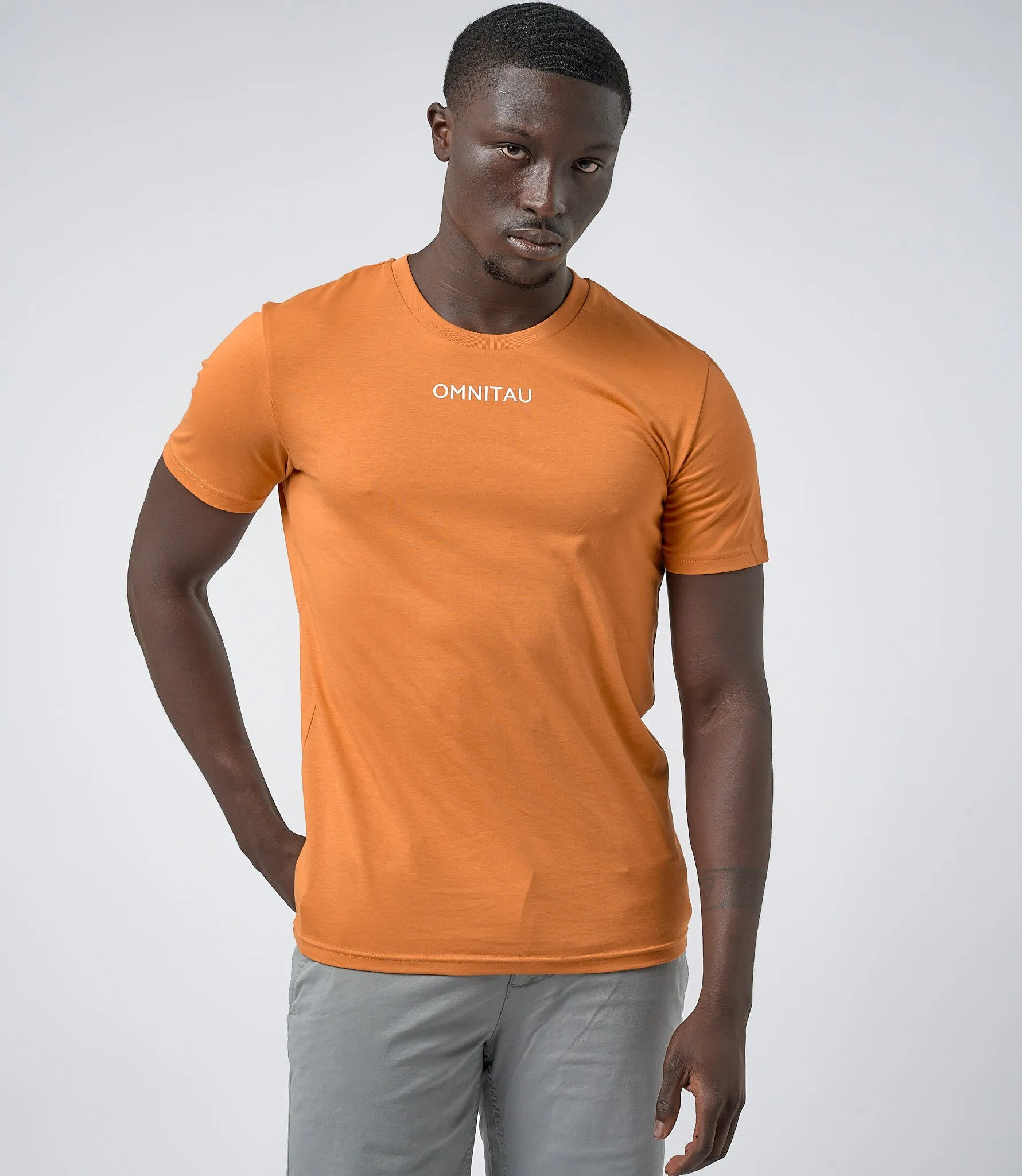 Omnitau Men's Pimlico Organic Cotton Crew Neck T-Shirt - Orange