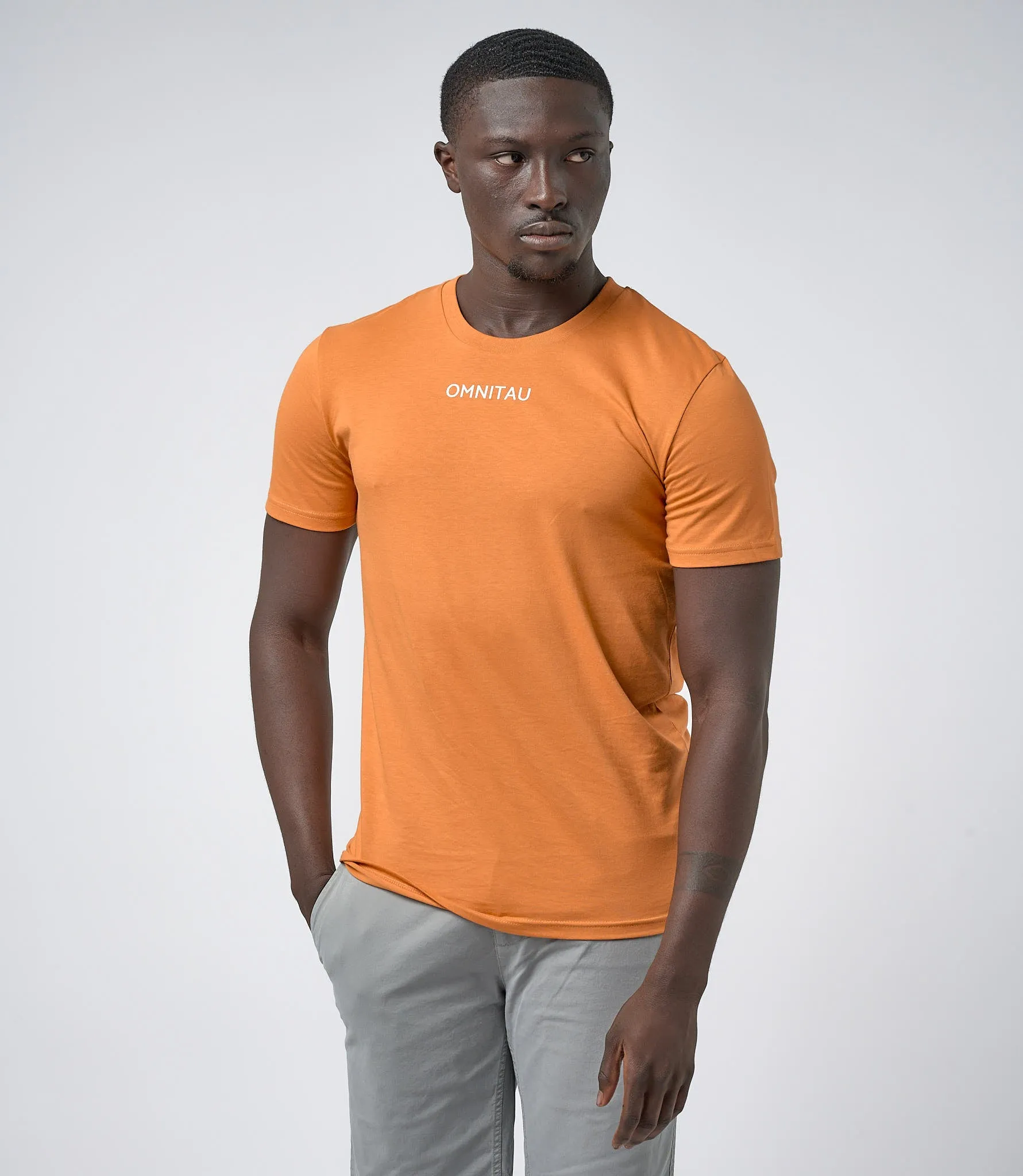 Omnitau Men's Pimlico Organic Cotton Crew Neck T-Shirt - Orange