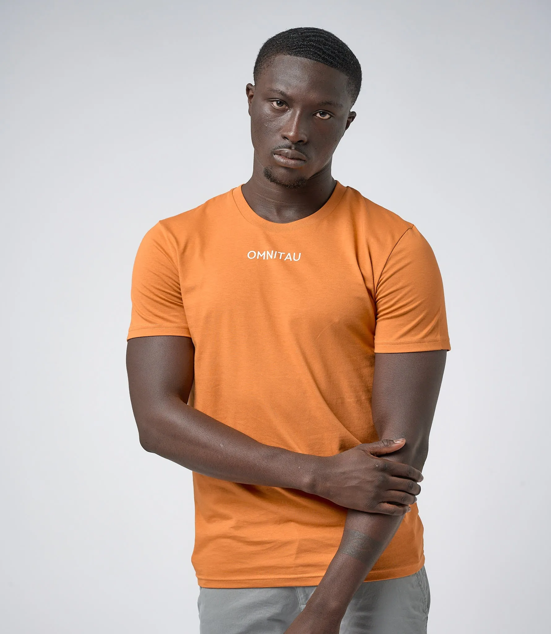 Omnitau Men's Pimlico Organic Cotton Crew Neck T-Shirt - Orange