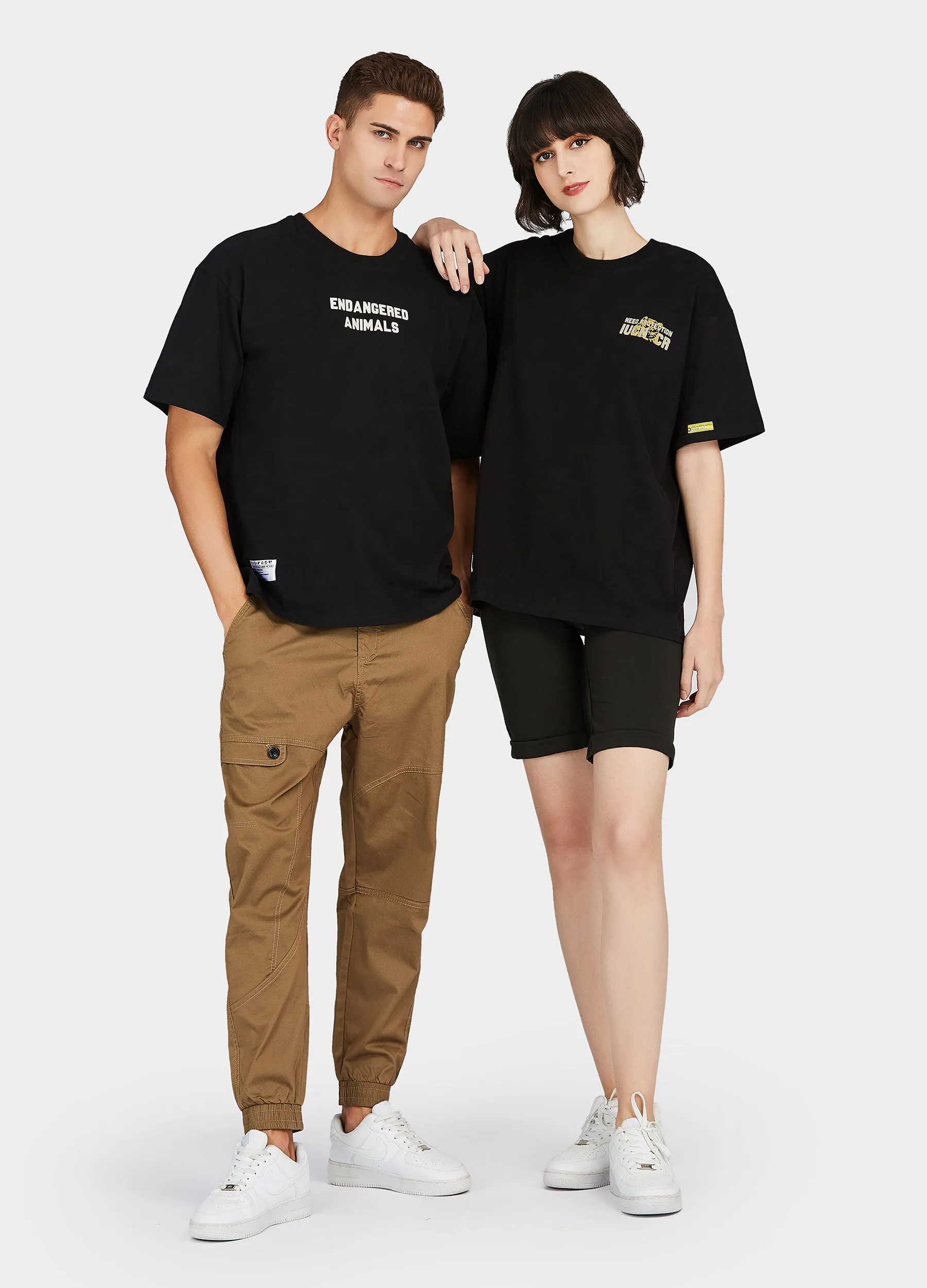 OOLA Unisex 100% Heavy Cotton T-Shirt Short Sleeve Couple T Shirts