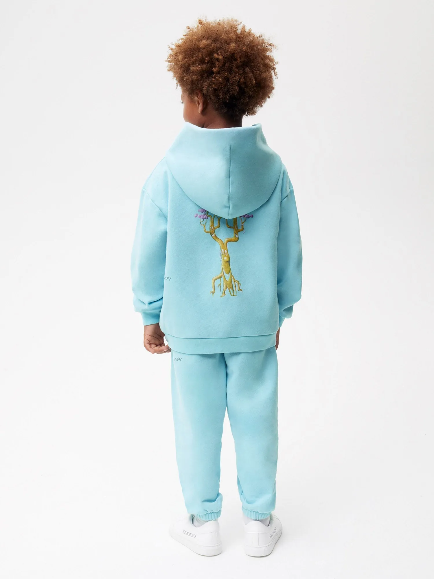 PANGAIA x Kenny Scharf Kids' 365 Hoodie—celestial blue