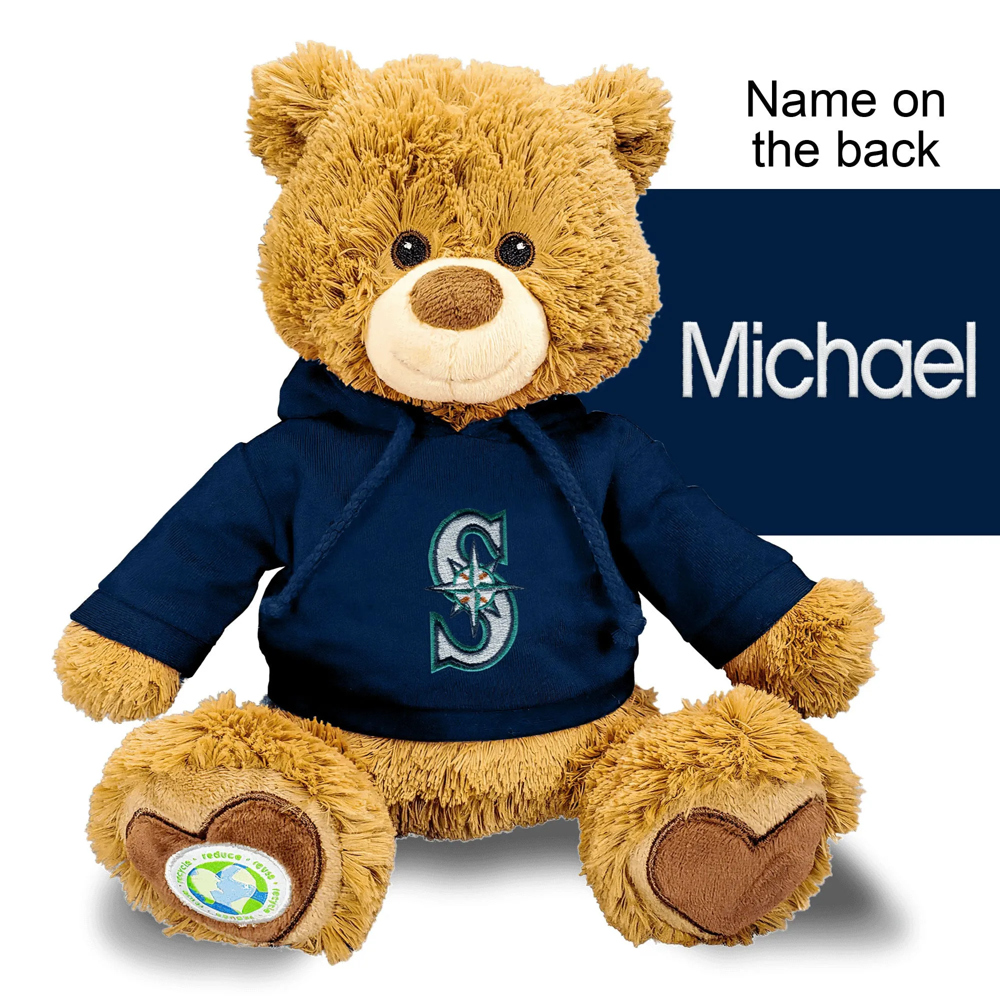 Personalized Seattle Mariners 10" Plush Bear 2