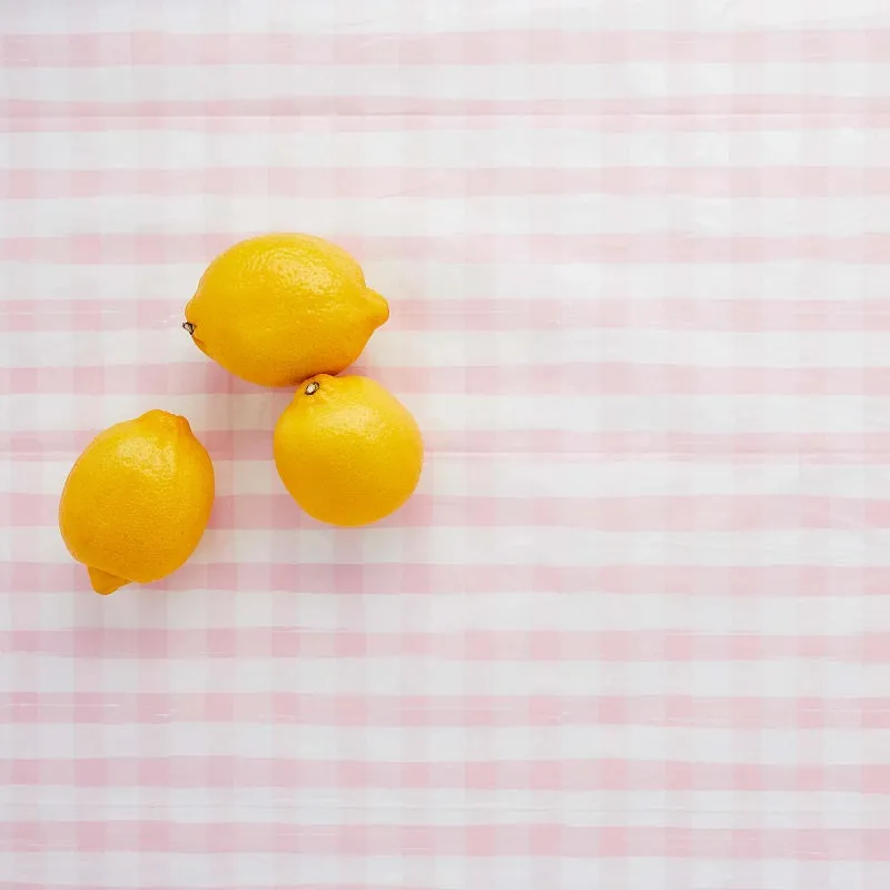 Pink Gingham Paper Tablecloth