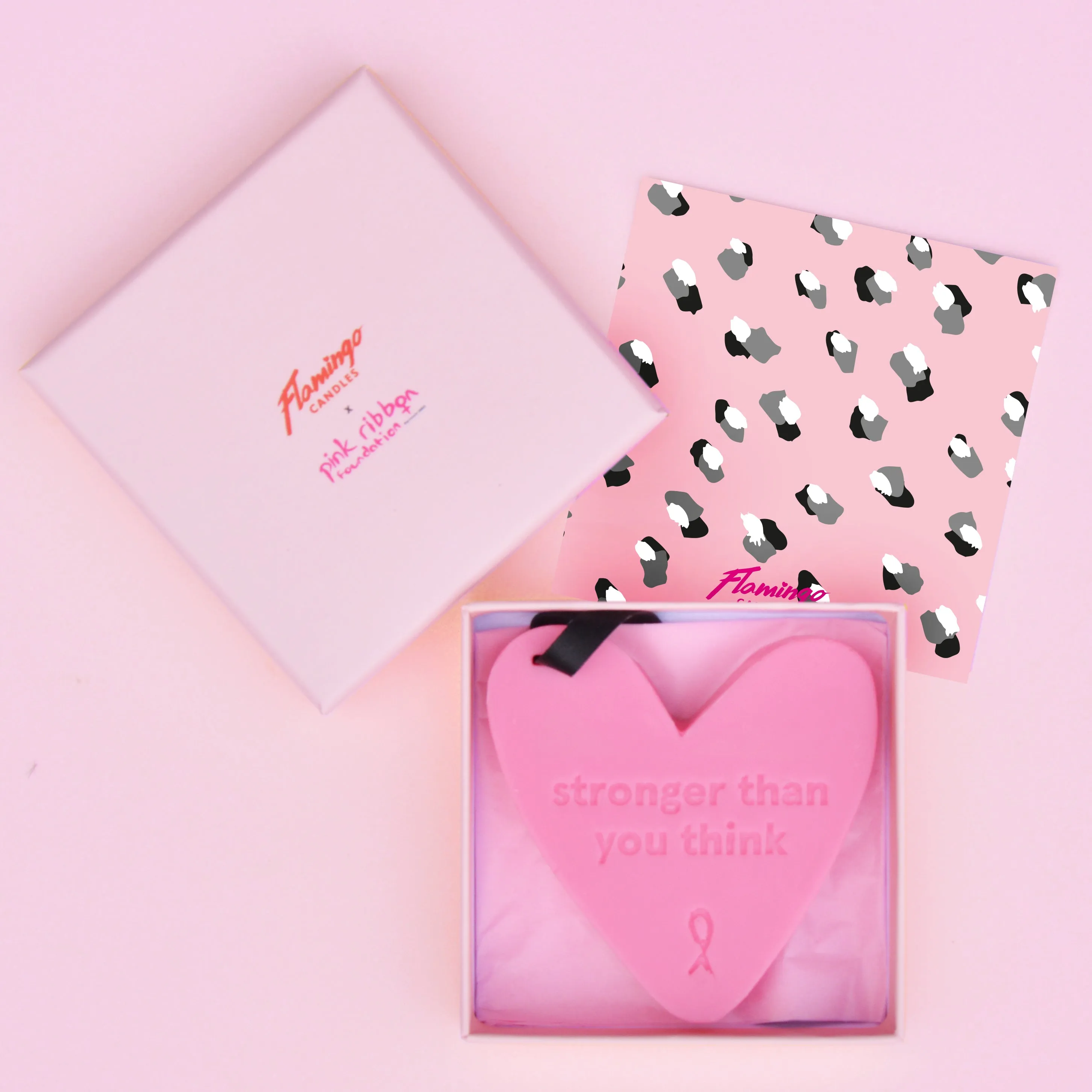 Pink Ribbon Scent Heart Letterbox Gift