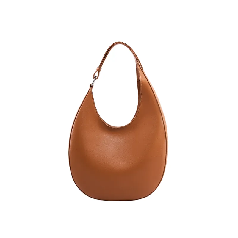 Pre Order: Crescent-Shaped Leather Shoulder Bag