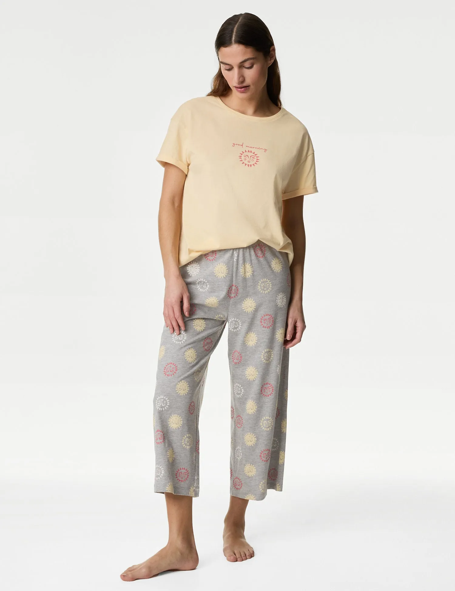 Pure Cotton Palm Print Pyjama Set