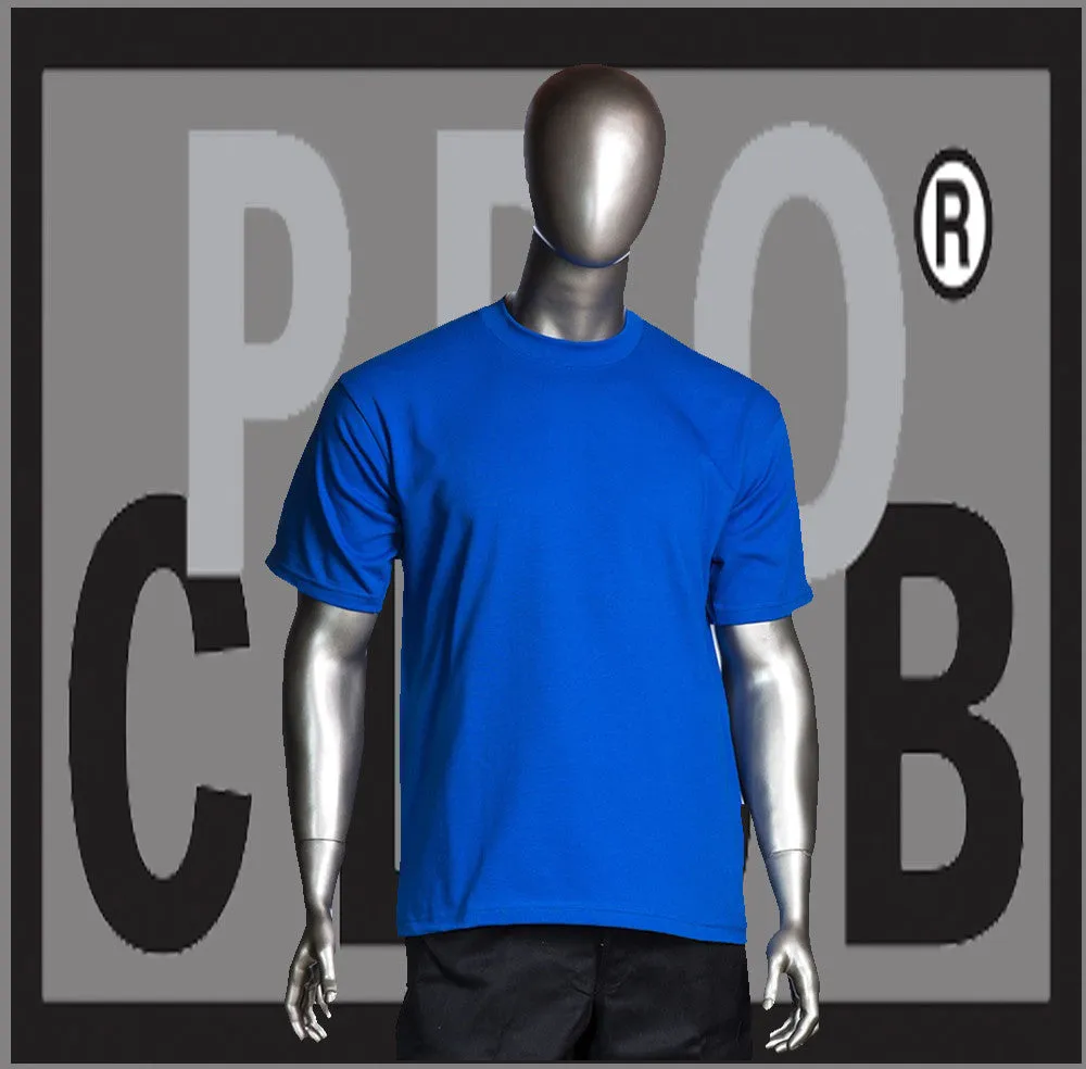 Royal Blue Short Sleeve Crew Neck Pro Club Heavyweight T Shirt