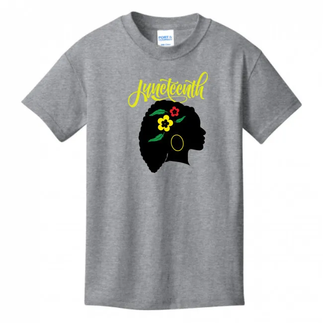 Silhouette of Life Kid's Juneteenth T-shirt - Ships from The US