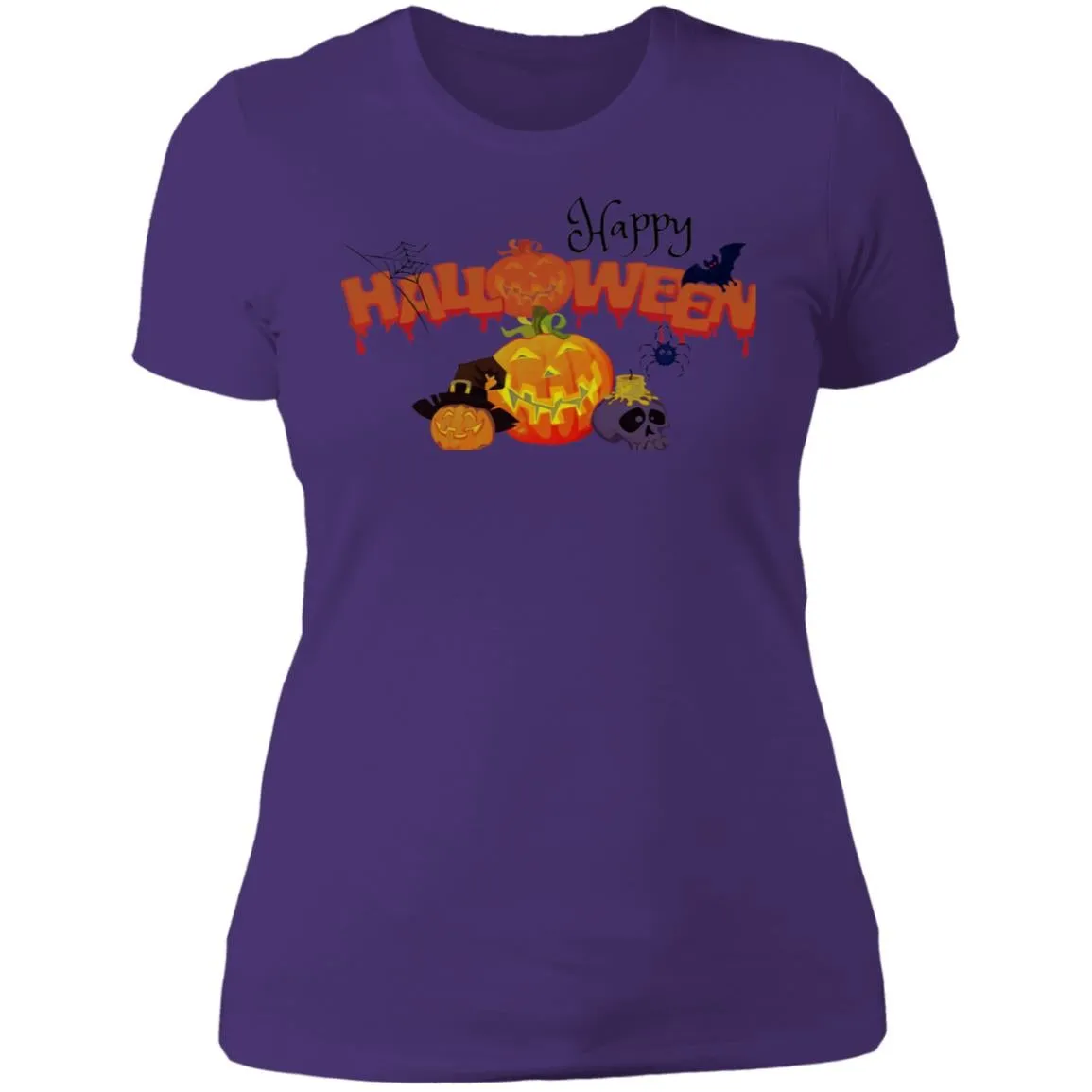 Slim Fit Happy Halloween Graphic T-Shirt