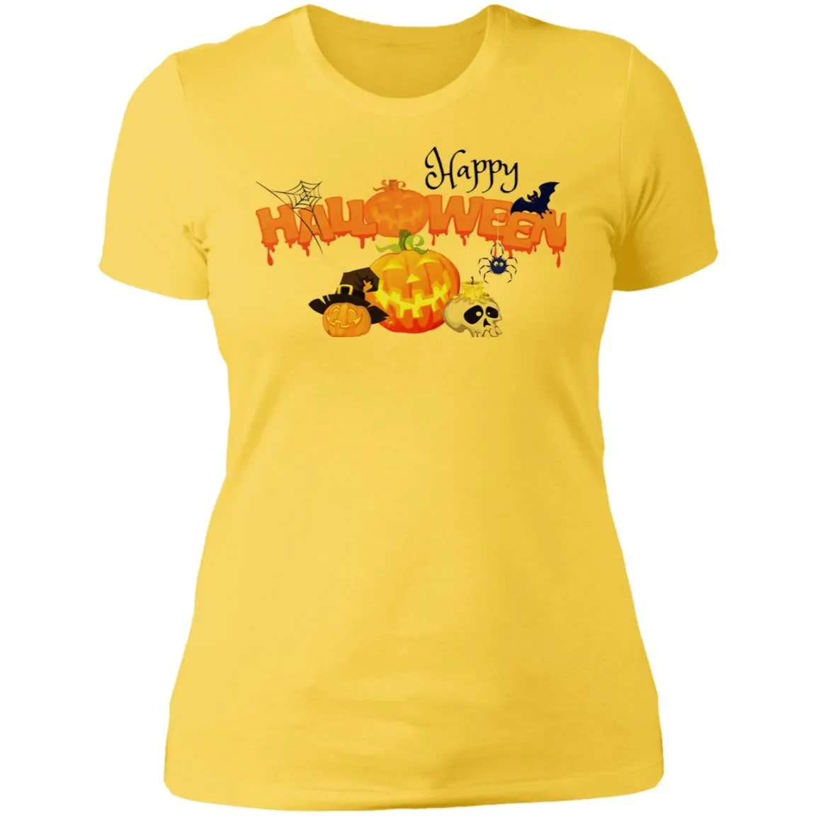 Slim Fit Happy Halloween Graphic T-Shirt