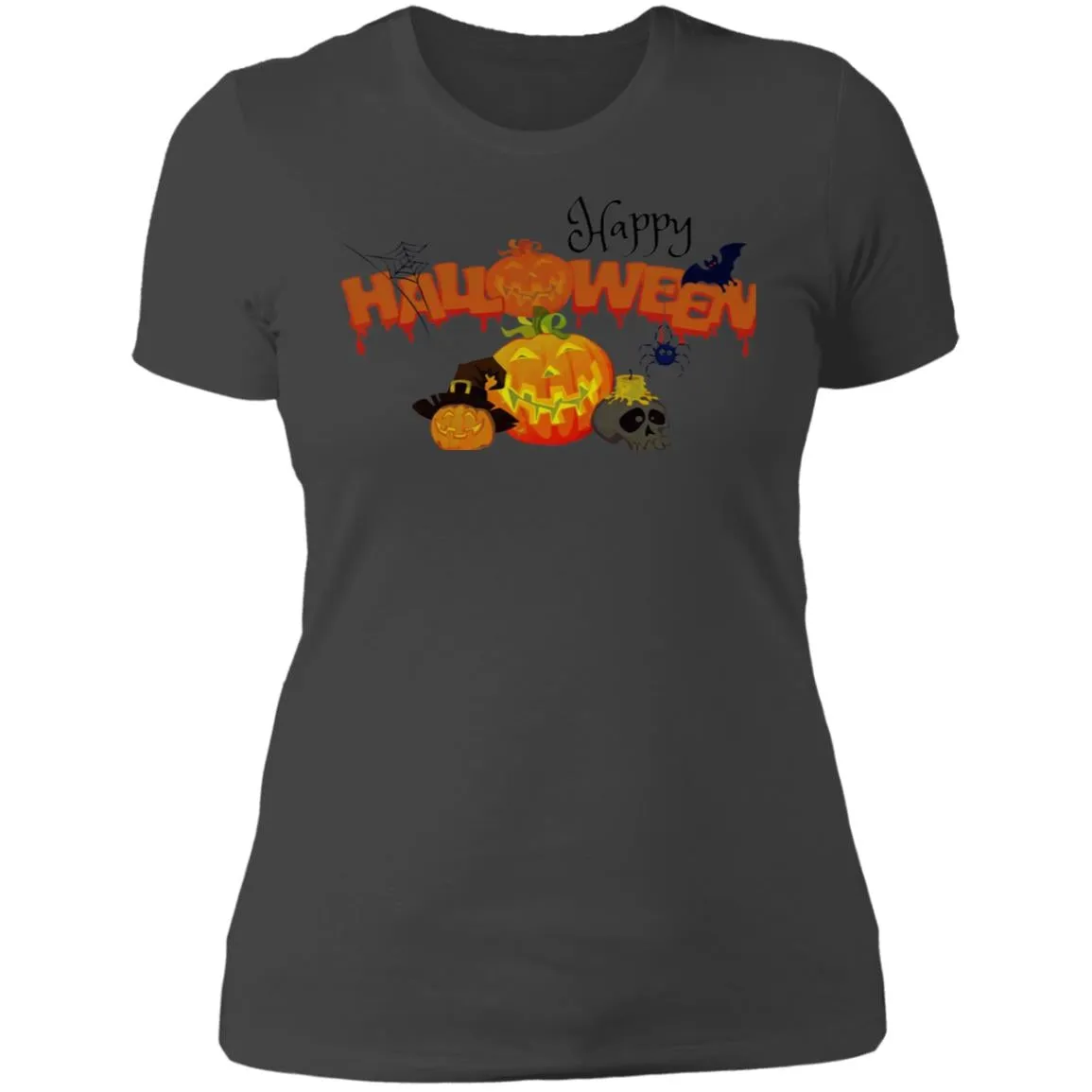 Slim Fit Happy Halloween Graphic T-Shirt