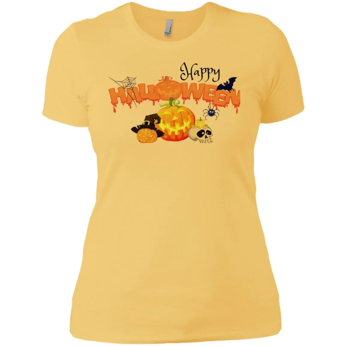 Slim Fit Happy Halloween Graphic T-Shirt