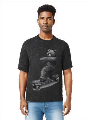 Teddy Ride Shred 260GSM Unisex Snow Wash T-shirt