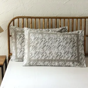 Tulika Pillow Cover (Grey) - Set Of Two