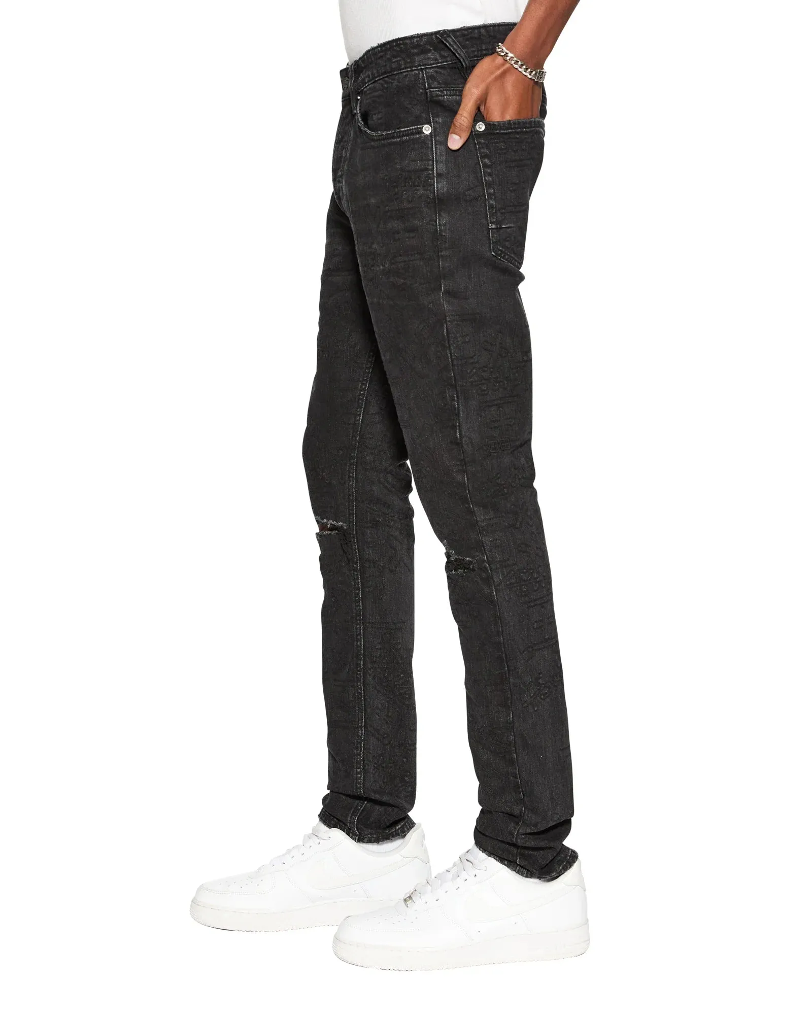 Van Winkle Stencil Jeans (Black) - MFA24DJ015001