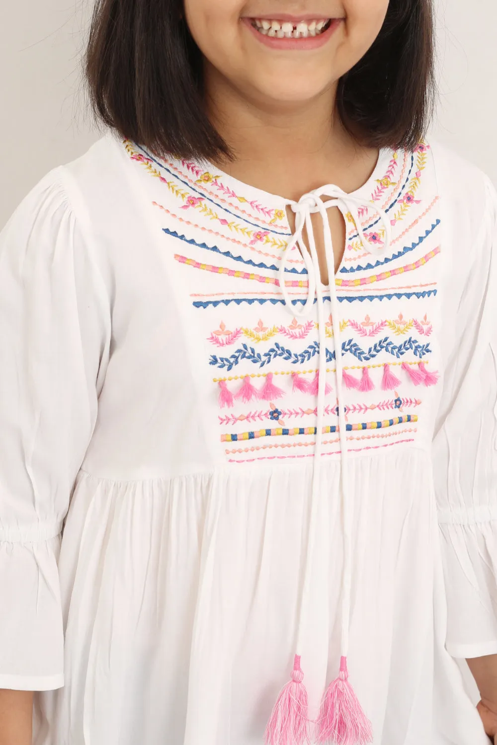 White Embroidery Blouse