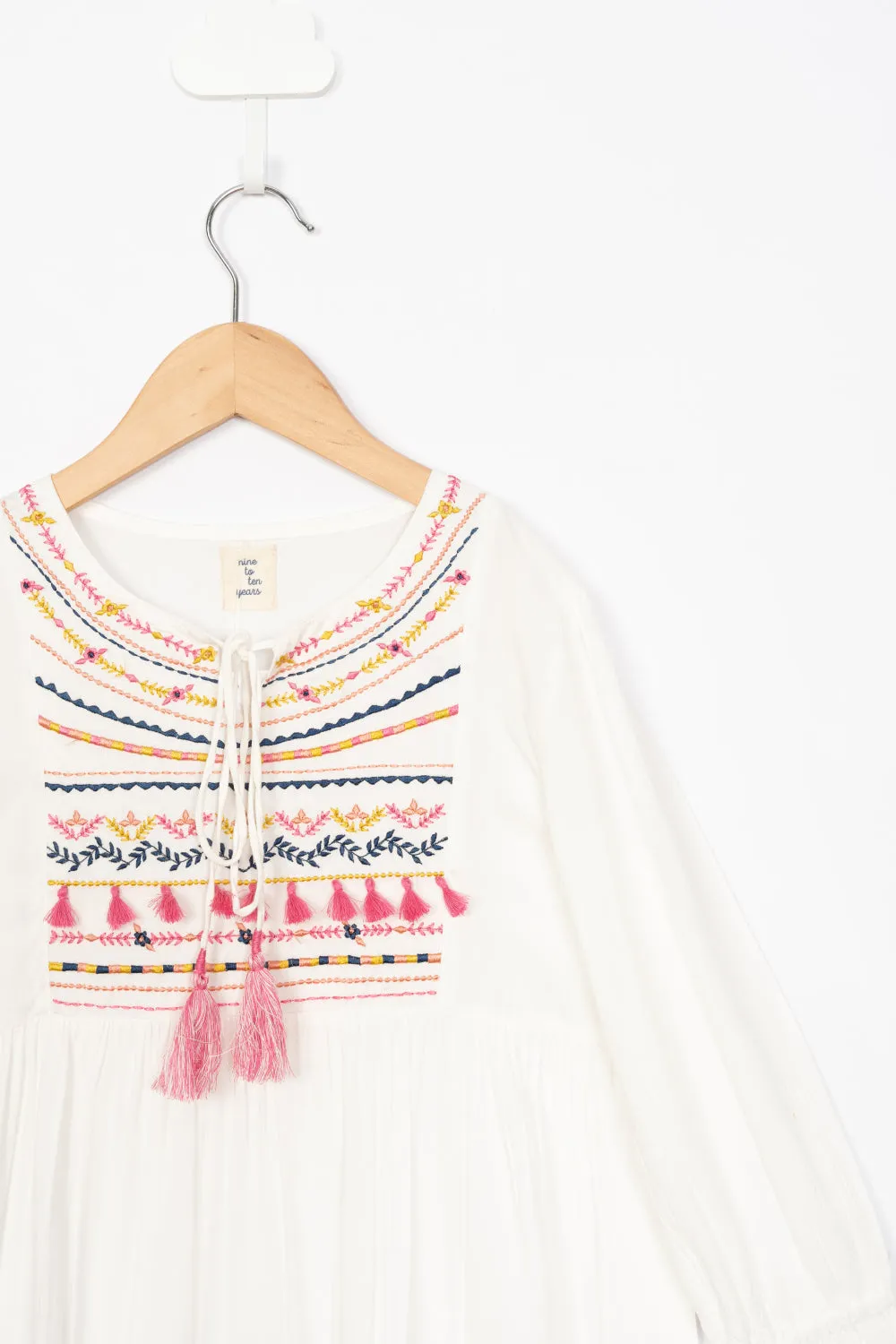 White Embroidery Blouse