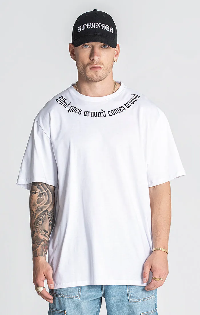 White Karma Oversized Tee