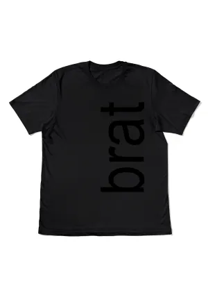 Women's Brat Design T-Shirt - Boyfriend Style in Black