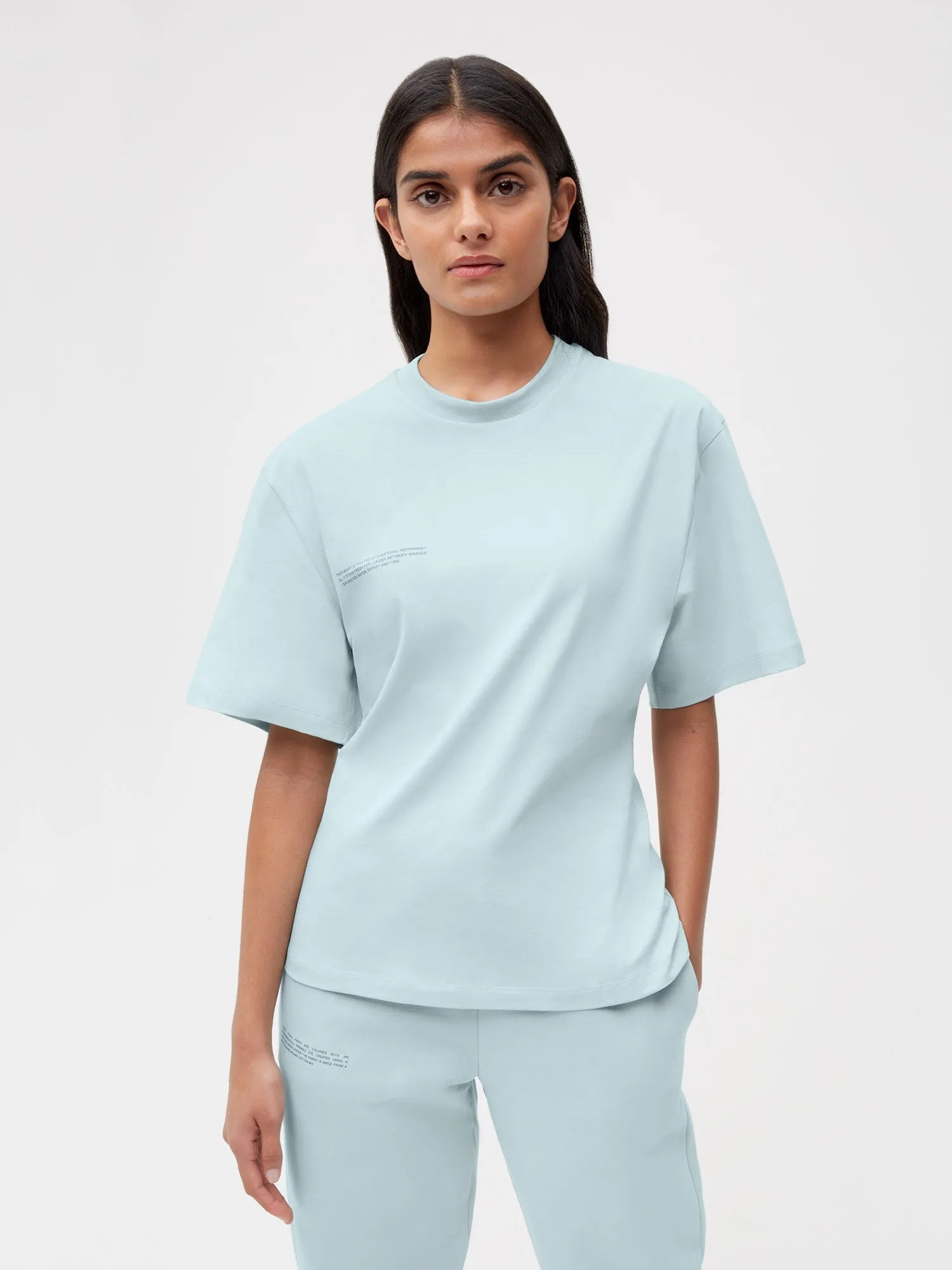 Women's Organic Cotton and PPRMINT™ Wide Sleeve T-shirt—frost blue