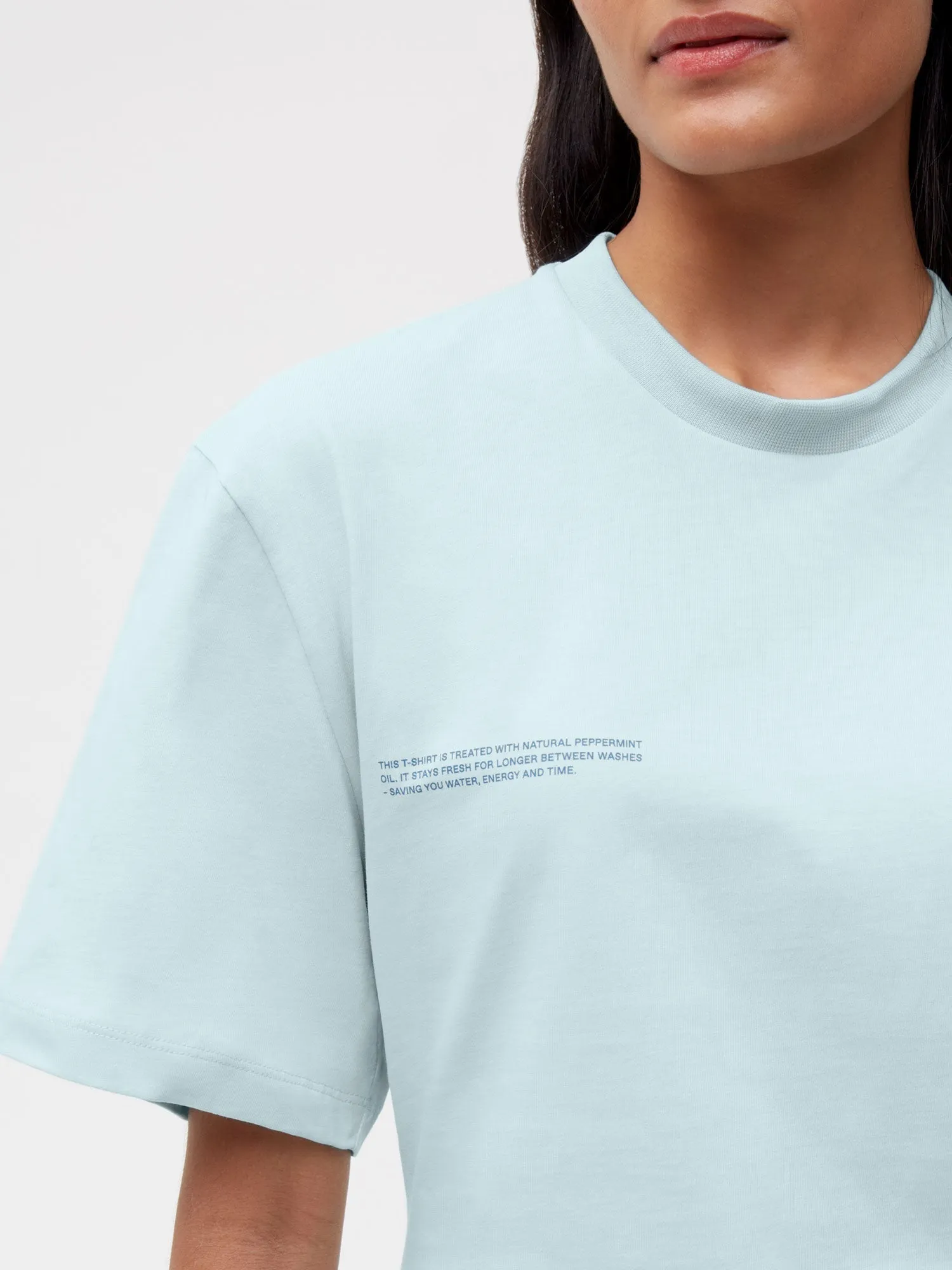 Women's Organic Cotton and PPRMINT™ Wide Sleeve T-shirt—frost blue