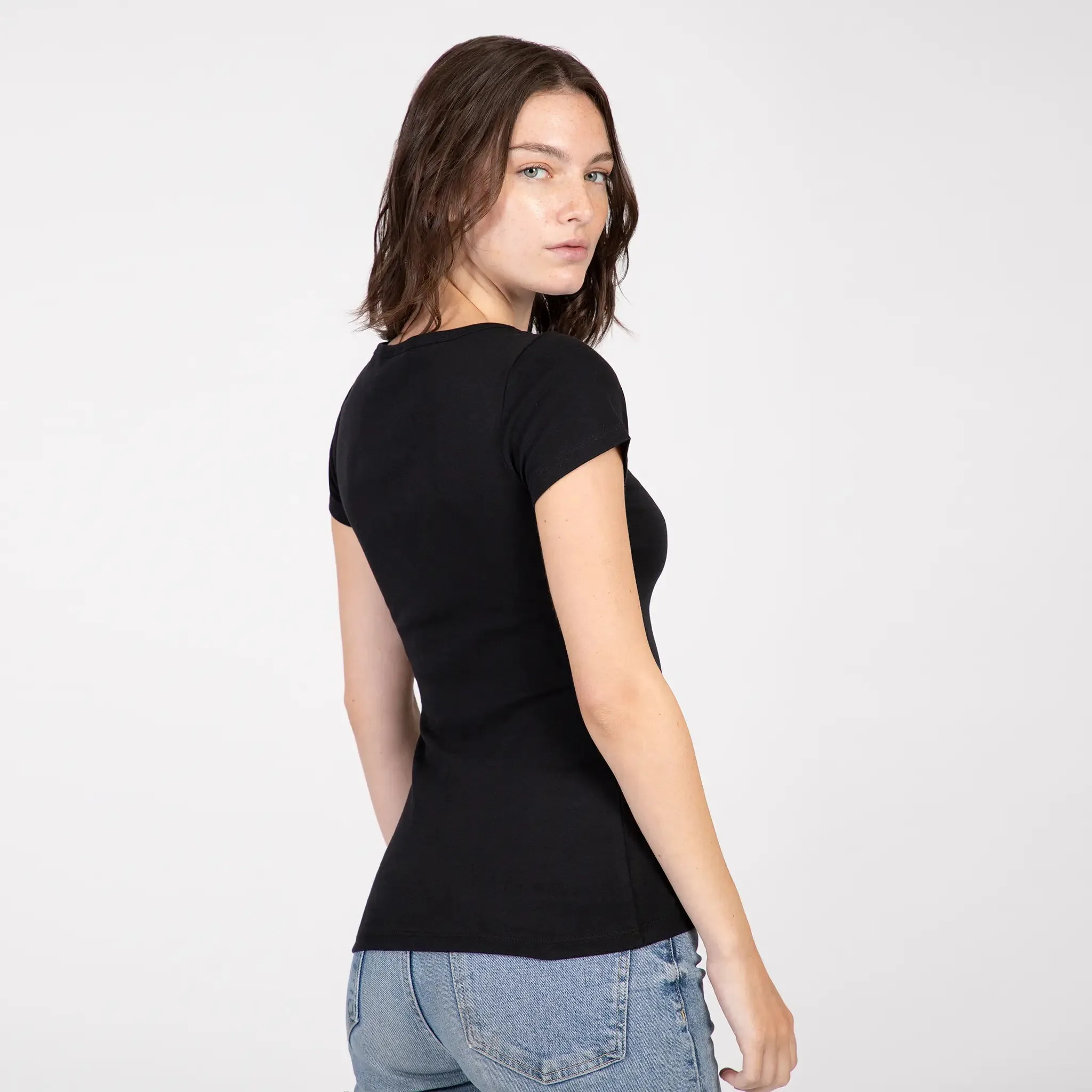 Women's Organic Pima V-Neck - Relaxed Fit